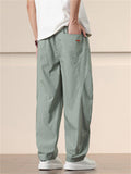 Men's Summer Casual Solid Color Straight Pants