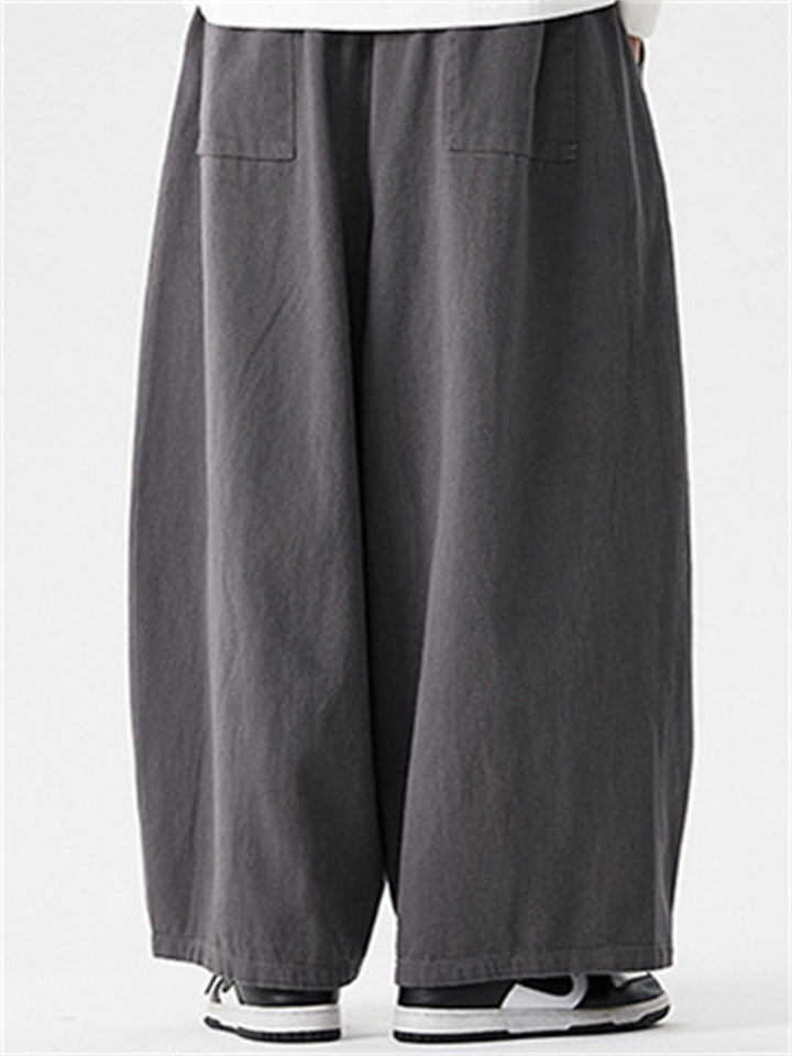 Japanese Style Men's Trendy Cozy Casual Straight-Leg Pants