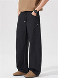 Mens Elastic Waist Wide Leg Casual Street Pants