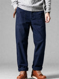 Men Vintage Cotton Military Fatigue Straight Leg Pants