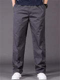 Skin Friendly Comfort Plus Size Cotton Pants for Middle Aged Mens