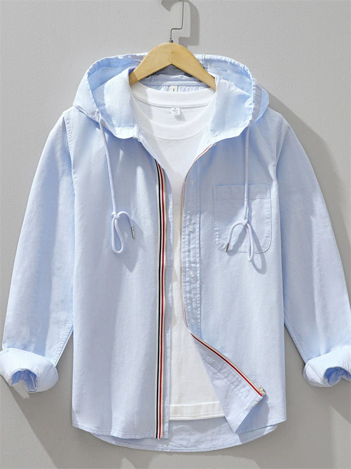 Men's Stylish Zip Up Long Sleeve Autumn Hooded Jackets