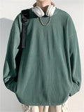 Men's Solid Color Long Sleeve Round Neck Sweatshirts