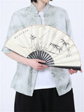 Chinese Style Men's Summer Bamboo Stand Collar Short Sleeve Shirts