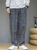 Men Ethnic Patterned Drawstring Waist Casual Lounge Pants