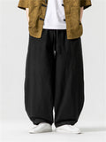 Men's Cozy Oversized Elastic Waist Linen Lantern Pants