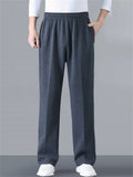 Comfy Relaxed Elastic Waist Sweatpants for Elder Man