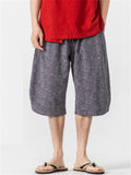 Men's Summer Casual Print Drawstring Capri Pants