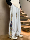 Men's Bears Pattern Loose Fit Straight Casual Pants