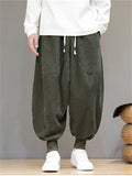 Men's Asian Style Streetwear Corduroy Harem Pants