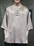 Men's Summer Chinese Style Cool Casual Half Sleeve Shirts