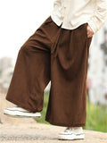Men's Retro Comfy Loose-Fit Elastic Waist Casual Corduroy Pants