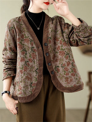 Beautiful Retro Short Floral Jackets for Women