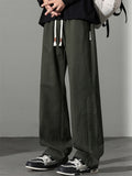 Men's Comfy Elastic Waist Loose Fit Straight Leg Casual Pants
