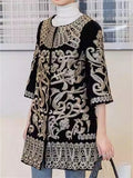 Chinese Style Half Sleeve Embroidery Jacket For women