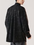 Men's Comfy Print Long Sleeve Stand Collar Shirts