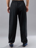 Chinese Style Ramie Loose Elastic Waist Kung Fu Pant for Men