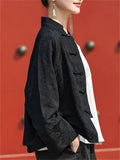 Women's Elegant Stand Collar Mandarin Button Tang Suit Shirt