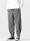 Comfy Textured Jogger Pants for Men with Elastic Waist and Cuffed Hems