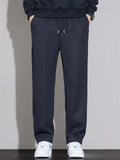 Men's Soft Comfortable Cotton Blend Loose Straight Leg Casual Pants