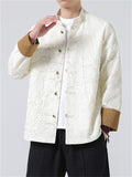 Men's Kungfu Tang Suit Stand Collar Patch Pocket Jacket