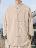 Men's Retro Chinese Style Corduroy Jacquard Tangsuit Jackets