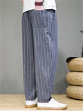 Men's Summer Casual Drawstring Stripe Harem Pants