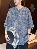 Men's Summer Cool Retro Chinese Style Printed Half Sleeve Shirts