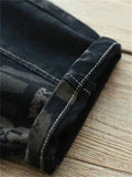 Hip Hop Vintage Letters Print Jeans for Women