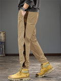 Men's Cool Vintage Regular Fit Patchwork Cargo Jogger Pants