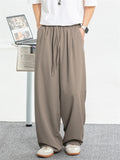 Men's Comfy Solid Color Cool Drape Wide Leg Straight Pants