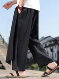 Men's Summer Patchwork Trendy Cozy Drawstring Straight Leg Texture Pants