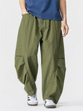 Men Japanese Style Lightweight Baggy Techwear Cargo Pants