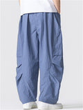 Men Japanese Style Lightweight Baggy Techwear Cargo Pants