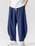 Men's Retro Summer Solid Color Scimitar Cropped Pants