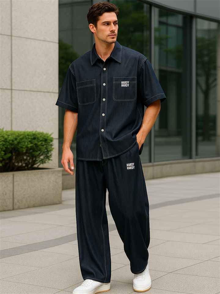 Fashion 2Pcs Short Sleeved Causal Sets