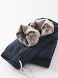Men's Warm Thermal Lined Drape Twill Knitted Casual Pants