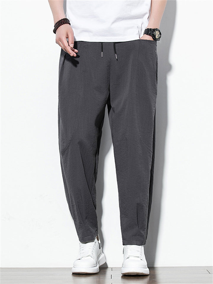 Men's Casual Comfort Ice Silk Drawstring Pants