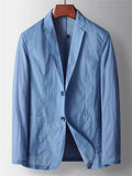 Men's Solid Color Suit Collar Single Breasted Long Sleeve Jackets