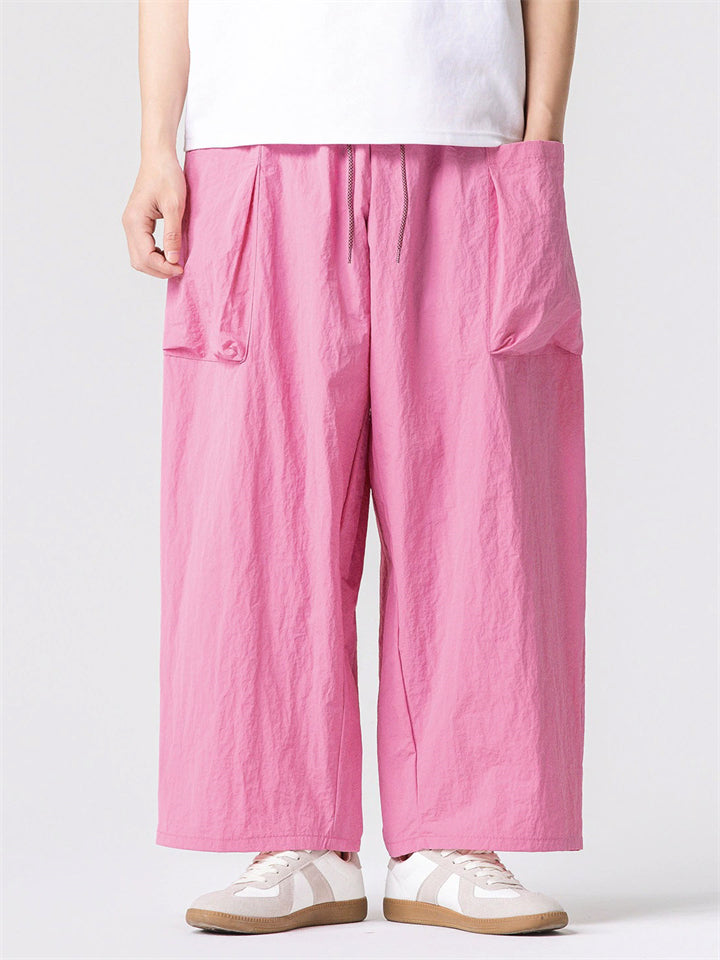 Men Japanese Style Baggy Oversized Streetwear Multi-pocket Cargo Pants