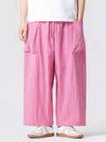 Men Japanese Style Baggy Oversized Streetwear Multi-pocket Cargo Pants