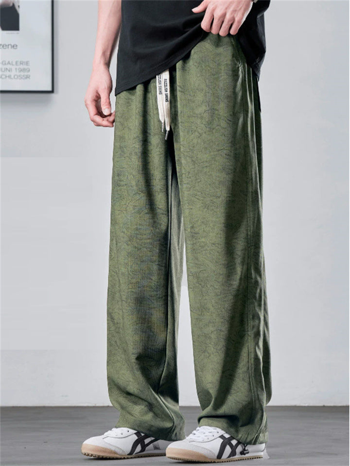 Men's Stylish Casual Tie Dye Drape Loose Fit Straight Leg Pants