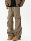 Men's High Street Style Pleated Cargo Pants
