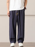 Men's Chinese Style Simple Casual Baggy Linen Blend Harem Pants