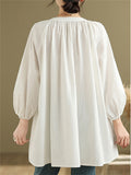 Women's Casual Solid color V Neck 3/4 Sleeve Shirts