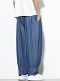 Men's Chinese Style Summer Casual Loose Fit Harem Jogger Pants