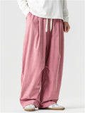 Japanese Style Autumn Loose-Fit Pants for Men with Elastic Waist