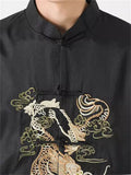 Ancient Loong Embroidery Spring Tang Suit Jacket for Men