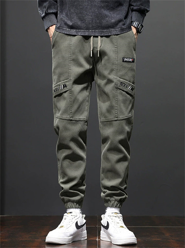 Men's Cool Comfy Drawstring Ankle-tied Cargo Jogger Pants