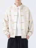 Male Bamboo Leaves Pattern Traditional Chinese Jackets